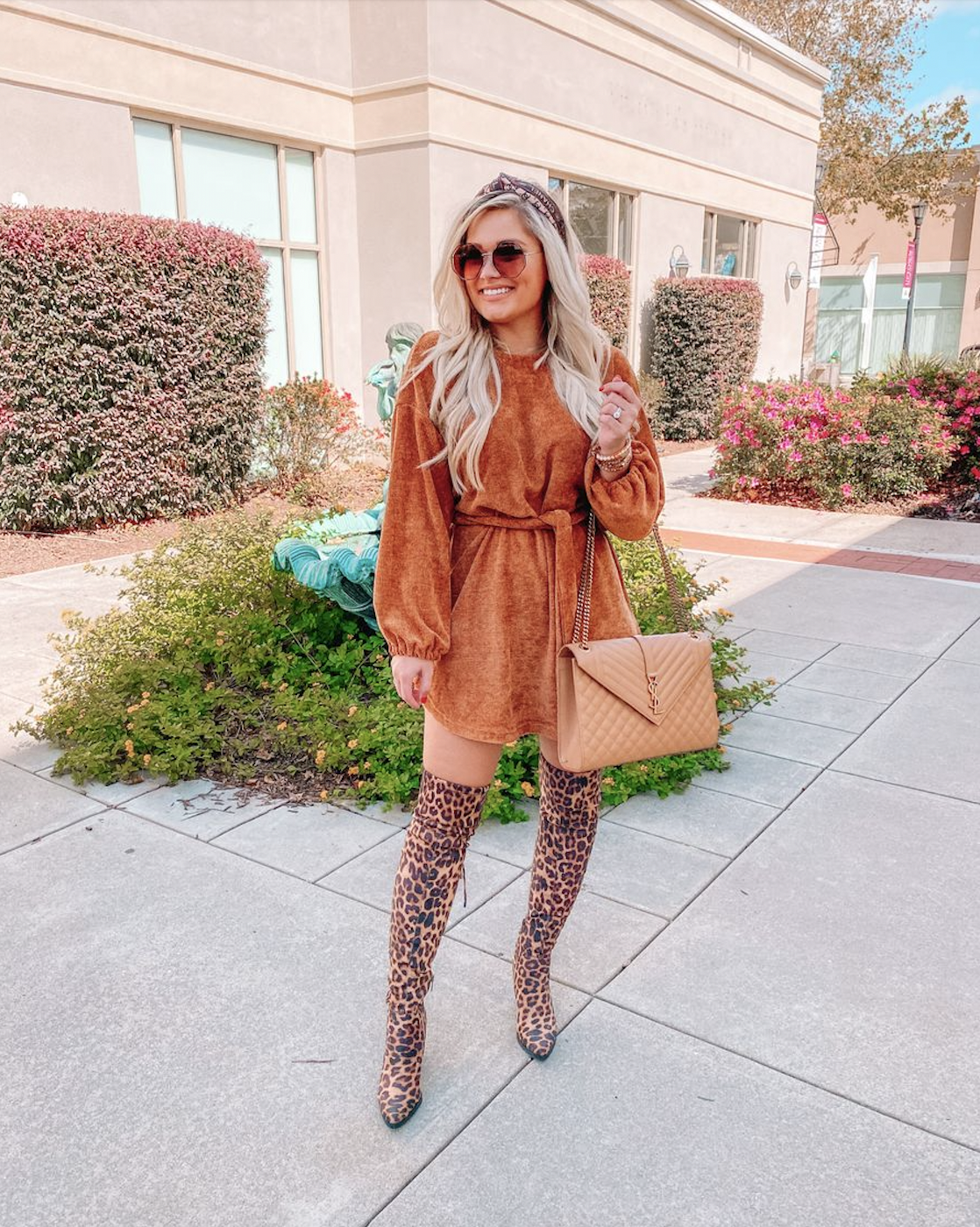 15+ Dresses to wear with knee high boots